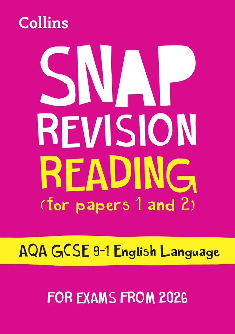 Collins GCSE, Collins Gcse - AQA GCSE 9-1 English Language Reading (Papers 1 & 2) Revision Guide, Häftad