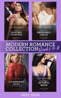 Modern Romance July Books 5-8: A Baby to Bind His Innocent (The Sicilian Marriage Pact) / Hired by the Impossible Greek / A Forbidden Night with the Housekeeper / Revelations of His Runaway Bride