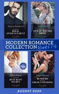 Modern Romance August 2020 Books 1-4: The Sheikh's Royal Announcement / Claiming His Out-of-Bounds Bride / The Maid's Best Kept Secret / Rumors Behind the Greek's Wedding
