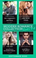 Modern Romance September 2020 Books 5-8: The Forbidden Cabrera Brother / One Night on the Virgin's Terms / The Sicilian's Banished Bride / The Most Powerful of Kings