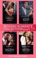 Modern Romance November 2020 Books 1-4: Christmas Babies for the Italian (Innocent Christmas Brides) / The Rules of His Baby Bargain / Claiming His Bollywood Cinderella / His Scandalous Christmas Pr