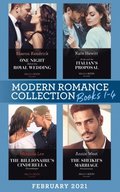 Modern Romance February 2021 Books 1-4: One Night Before the Royal Wedding / Pride & the Italian's Proposal / The Sheikh's Marriage Proclamation / The Billionaire's Cinderella Housekeeper