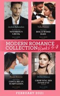 Modern Romance February 2021 Books 5-8: The Surprise Bollywood Baby (Born into Bollywood) / The World's Most Notorious Greek / Terms of Their Costa Rican Temptation / Crowning His Innocent Assistant
