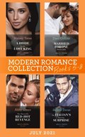 Modern Romance July 2021 Books 5-8: A Bride for the Lost King (The Heirs of Liri) / Married for One Reason Only / The Flaw in His Red-Hot Revenge / The Italian's Doorstep Surprise