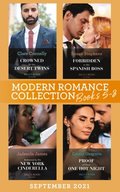 Modern Romance September 2021 Books 5-8: Crowned for His Desert Twins / Forbidden to Her Spanish Boss / Redeemed by His New York Cinderella / Proof of Their One Hot Night