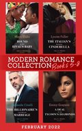 Modern Romance February 2022 Books 5-8: Bound by Her Rival's Baby (Ghana's Most Eligible Billionaires) / The Italian's Runaway Cinderella / The Billionaire's Last-Minute Marriage / A Deal for the Ty