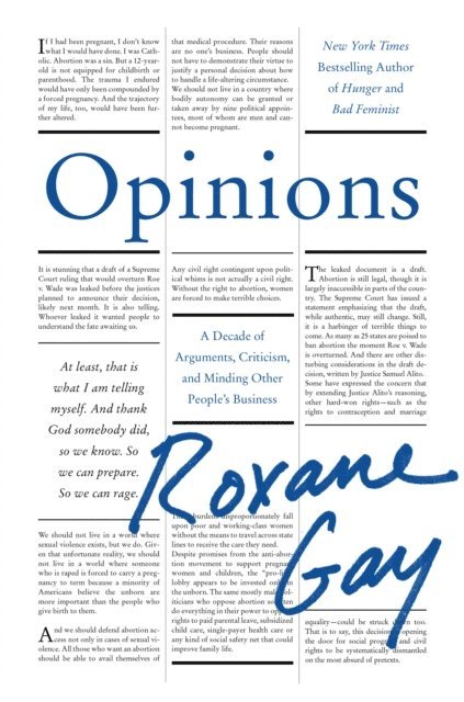 Roxane Gay - Opinions, E-bok