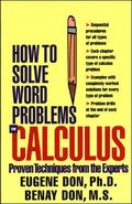 How to Solve Word Problems in Calculus