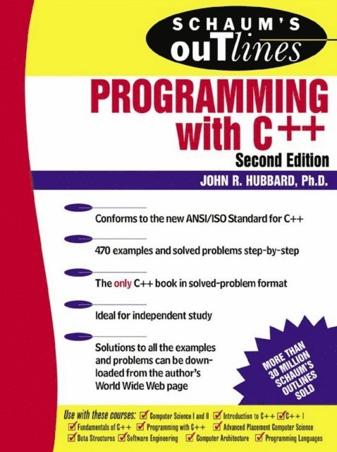 John R. Hubbard - Schaum's Outline of Programming with C++, E-bok