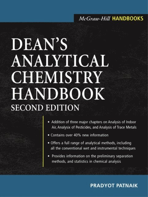 Pradyot Patnaik - Dean's Analytical Chemistry Handbook, E-bok