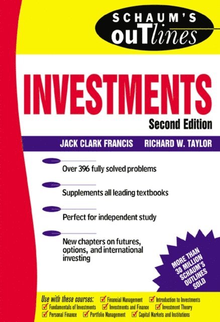 Richard L. Taylor, Jack Clark Francis - Schaum's Outline of Investments, E-bok
