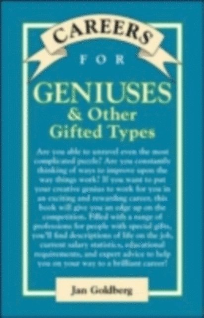 Jan Goldberg - Careers for Geniuses & Other Gifted Types, E-bok. Tillgänglighet: Lägg i varukorg