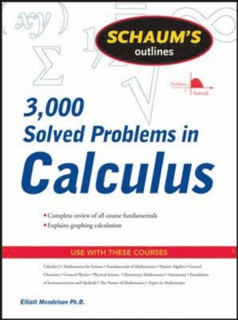 Elliott Mendelson - Schaum's 3,000 Solved Problems in Calculus, E-bok