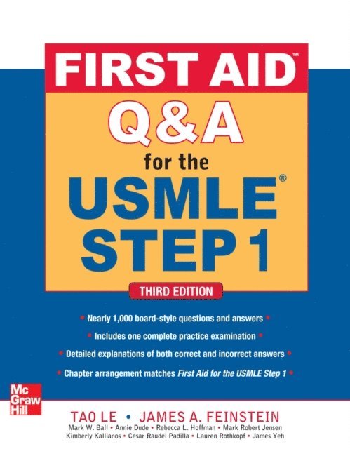 James Feinstein, Tao Le - First Aid Q&A for the USMLE Step 1, Third Edition, E-bok