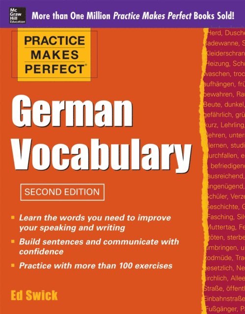 Ed Swick - Practice Makes Perfect German Vocabulary, E-bok