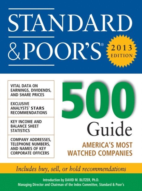 Standard & Poor's - Standard and Poors 500 Guide 2013, E-bok. Tillgänglighet: Lägg i varukorg