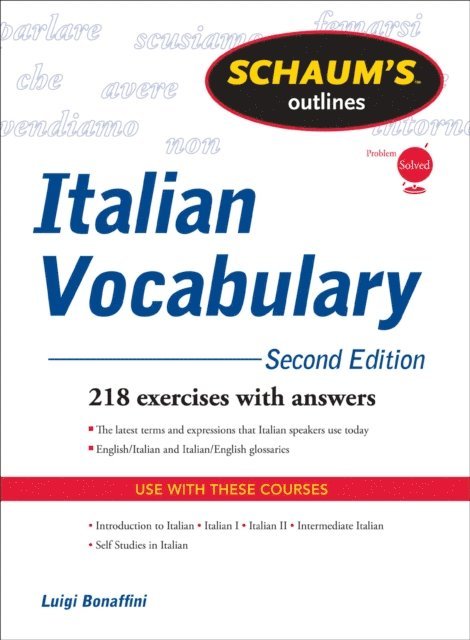 Conrad J. Schmitt, Fiorenza Consonni Clark, Luigi Bonaffini - Schaum's Outline of Italian Vocabulary, Second Edition, E-bok