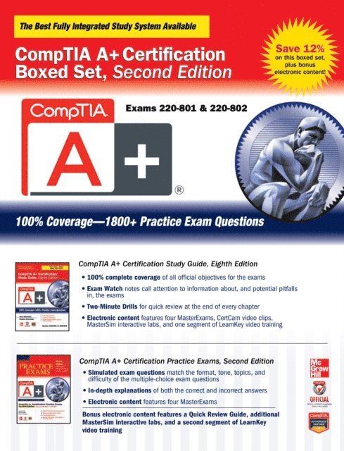 Michael Pastore, Michael J. Chapple, James Pyles, Charles Holcombe, Jane Holcombe - CompTIA A+ Certification Boxed Set, Second Edition (Exams 220-801 & 220-802), E-bok