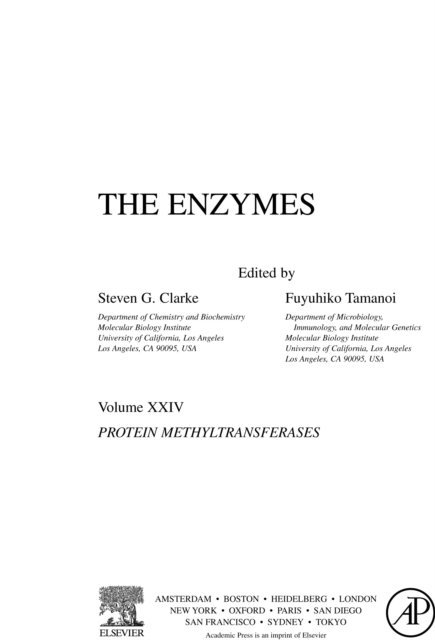 Steven G. Clarke, Fuyuhiko Tamanoi - Enzymes, E-bok