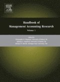 Handbook of Management Accounting Research