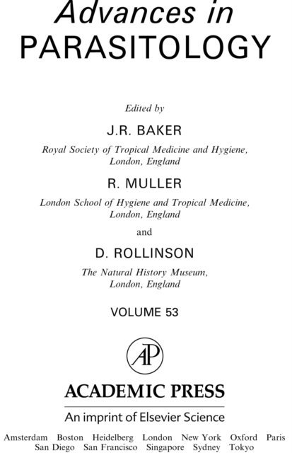 Advances in Parasitology, E-bok