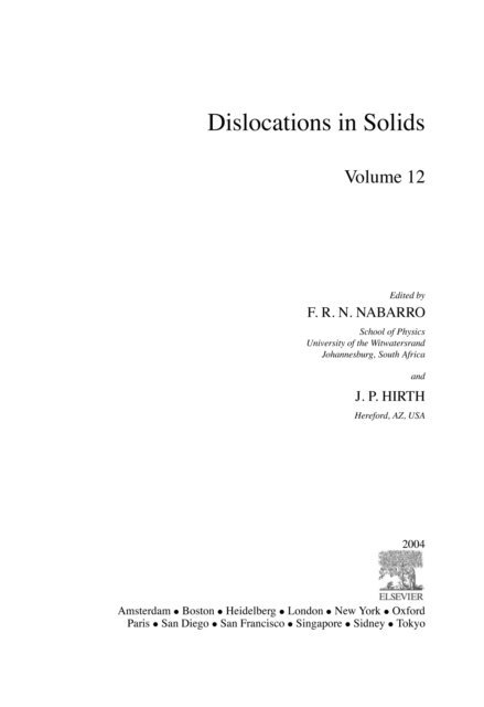 Dislocations in Solids, E-bok