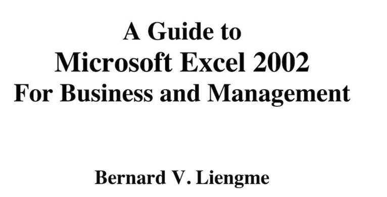 Bernard Liengme - Guide to Microsoft Excel 2002 for Business and Management, E-bok. Tillgänglighet: Lägg i varukorg