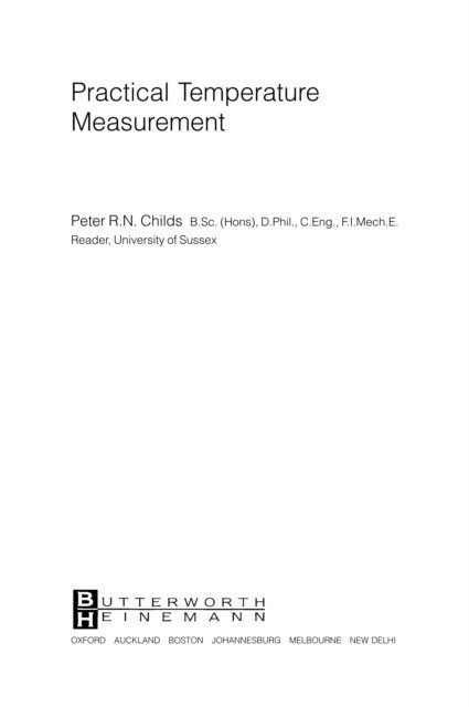 Peter Childs - Practical Temperature Measurement, E-bok