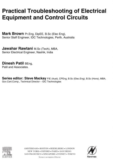 Dinesh Patil, Jawahar Rawtani, Mark Brown - Practical Troubleshooting of Electrical Equipment and Control Circuits, E-bok