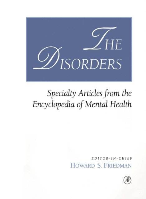 Howard S. Friedman - Disorders, E-bok