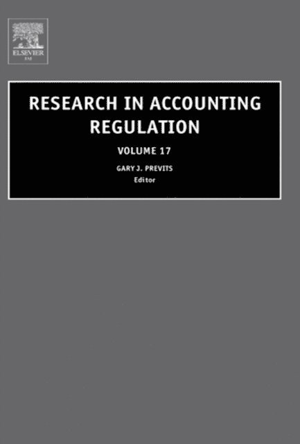 Tom Robinson, Gary Previts - Research in Accounting Regulation, E-bok
