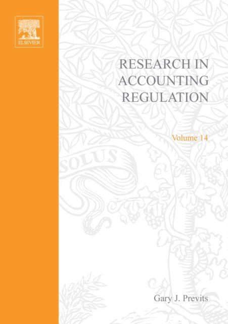 Gary Previts - Research in Accounting Regulation, E-bok