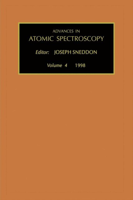 J. Sneddon - Advances in Atomic Spectroscopy, E-bok