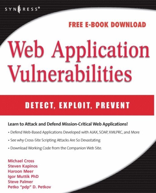 Steven Palmer - Web Application Vulnerabilities, E-bok