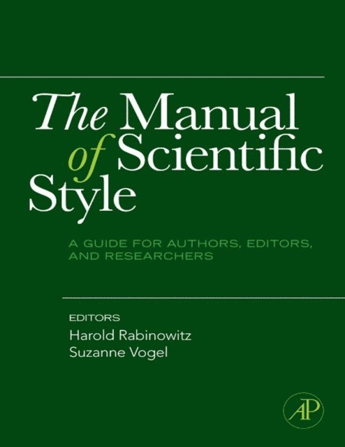 Suzanne Vogel, Harold Rabinowitz - Manual of Scientific Style, E-bok