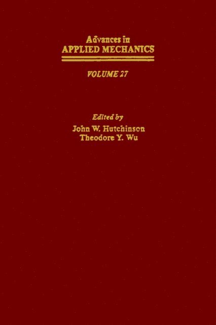 Advances in Applied Mechanics, E-bok