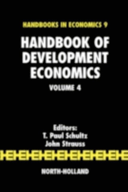 John Strauss, T. Paul Schultz - Handbook of Development Economics, E-bok