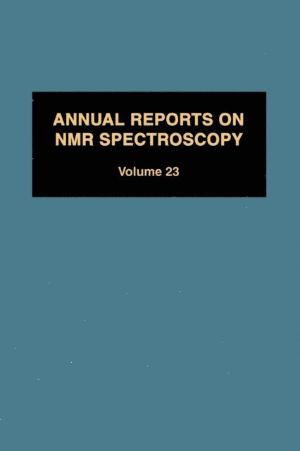 Annual Reports on NMR Spectroscopy, E-bok