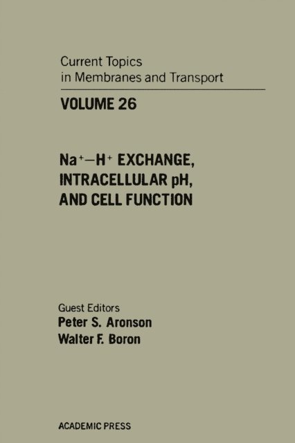 Current Topics in Membranes and Transport, E-bok