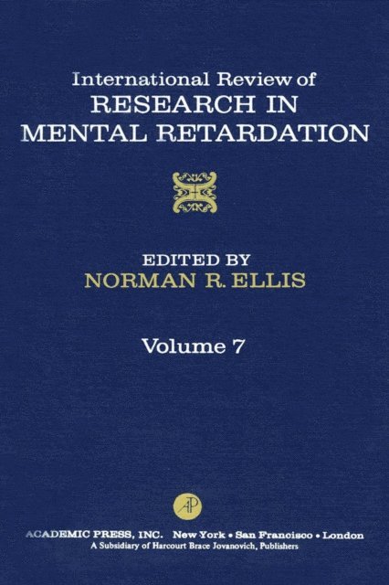International Review of Research in Mental Retardation, E-bok