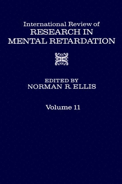 International Review of Research in Mental Retardation, E-bok