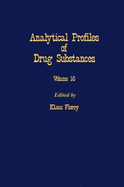 Profiles of Drug Substances, Excipients and Related Methodology, E-bok