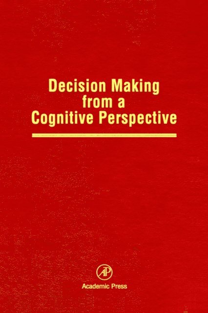 Decision Making from a Cognitive Perspective