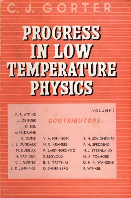 Progress in Low Temperature Physics, E-bok