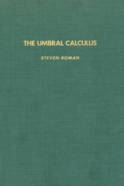 Umbral Calculus, E-bok