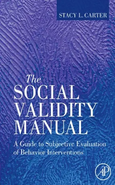 Stacy L. Carter - Social Validity Manual, E-bok. Tillgänglighet: Lägg i varukorg