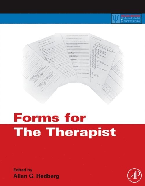 Allan G. Hedberg - Forms for the Therapist, E-bok