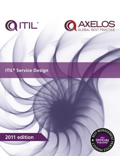 AXELOS - ITIL Service Design, E-bok