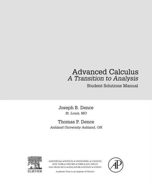 Thomas P. Dence, Joseph B. Dence - Advanced Calculus, E-bok. Tillgänglighet: Lägg i varukorg