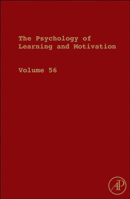 Psychology of Learning and Motivation, E-bok